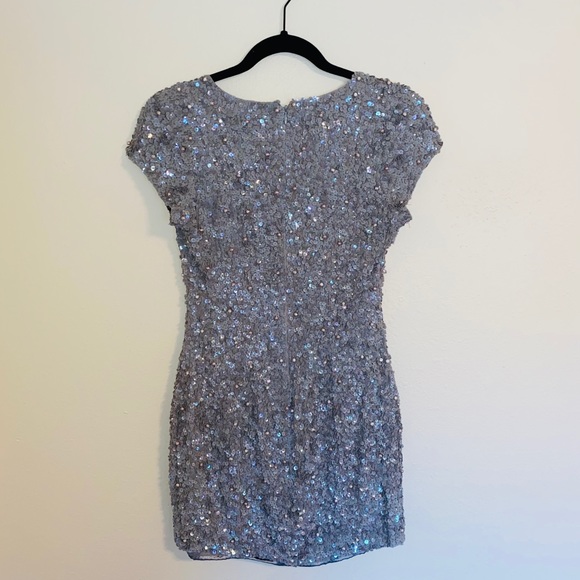 {Parker} Serena silver sequin mini dress - Picture 13 of 13